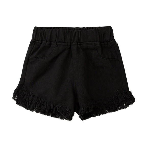 Zshosam Jean Shorts Girls' Shorts - Stretch Denim Jean Shorts - 5 Pocket Jean Shorts for Girls (Black,7-8 Years)