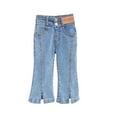 thumbnail image 1 of Zshosam Jeans for Kids Kids Girls Casual Baggy Wide Leg Denim Pants Elastic Waist Casual Jeans Size 4T 5Y,(Blue 4-5Y), 1 of 6