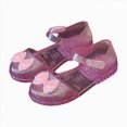 thumbnail image 1 of Zshosam Jelly Shoes Toddler Sandals for Toddler Girls,Toddler Shoes Baby Girls Cute Jelly Colors Hollow Out Non-slip Soft Sole Beach Roman Sandals Size 8,(Pink Toddler 8), 1 of 8