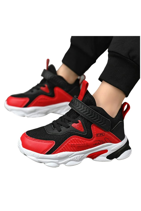 Kid Shoes for Boys Toddlers Boys Sneakers Breathable Walking Shoes for Toddler Little Kids Size 13,(Red Little Kids 13)
