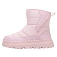 thumbnail image 1 of Zshosam Kid Snow Boots Toddler Winter Snow Boots Waterproof Insulated Boys Girls Hiking Boots Size 1,(Pink Big Kids 1), 1 of 9