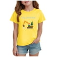 thumbnail image 1 of Zshosam Kids Christmas Shirt Christmas Shirts Boys Girls Christmas Tree T Shirt Toddler Christmas Graphic Tees Holiday Short Sleeve Tops Size 5T 6T,(Yellow 5-6 Years), 1 of 5