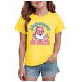 thumbnail image 1 of Zshosam Kids Christmas Shirt Girls Kids Merry Christmas Shirt Funny Xmas Graphic Short Sleeve Tee Holiday Casual Family Party Matching Tops Size 5T 6T,(Yellow 5-6 Years), 1 of 5