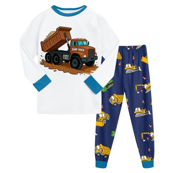 Zshosam Kids Clothes Boys Kids Boys Girls Toddler Solid Daily Pyjamas Sleepwear Set Basic Size 5T 6T,(White 5-6 Years)