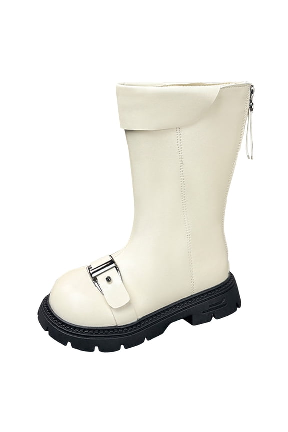 Kids Cowgirl Boots Girls Girl's Western Cowboy Boots, Toddler Little Big Kids Western Riding Shoes Size 2.5,(White Big Kids 2.5)