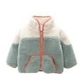 thumbnail image 1 of Zshosam Kids Full Zip Fuzzy Coat Baby Girl Boy Fleece Zip Up Hoodie Jacket Hooded Coat Winter Warm Outwear Cardigan Size 3T 4T,(Green 3-4 Years), 1 of 5