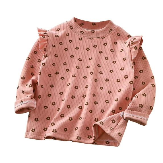 Zshosam Kids Long Sleeve Shirt Kids Little Girls Casual Long Sleeve T Shirts Crewneck Tunic Tops Teen Color Block Tee Blouses Autumn Clothes Winter Size 12 18 Months,( Red 12-18 Months)