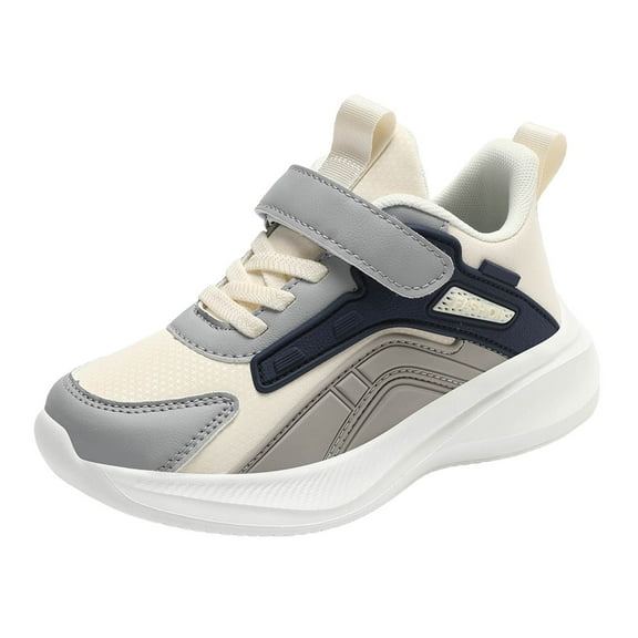 Zshosam Kids Sneakers Kids Girls Sneakers Sole Shoes Lightweight Walking Shoes for Girls Size 3,(Beige Big Kids 3)