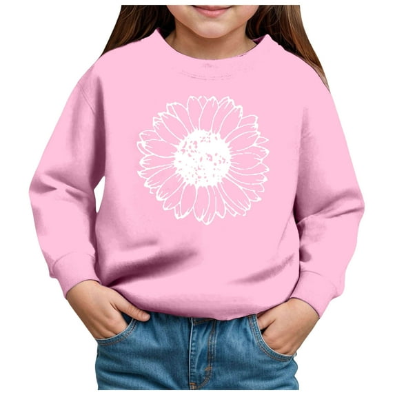 Zshosam Kids Sweatshirts Toddler Baby Boy Girl Pullover Sweatshirt Long Sleeve Crewneck Shirt Top Fall Winter Clothes,Pink 5 Years