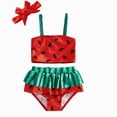 thumbnail image 1 of Zshosam Kids Swimsuits Baby Swimsuit Toddler Girl Bathing Suit Summer Bikini Set Beach Two Piece Swim Wear Size 2T 3T,(Red 2-3 Years), 1 of 4