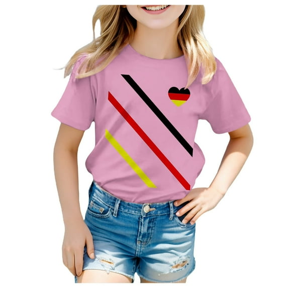 Zshosam Kids T Shirts Shirt for Kids T-Shirts Boys Girls Clothes Short Sleeve Tops Letters Tee Size 8T 9T,(Pink 8-9 Years)