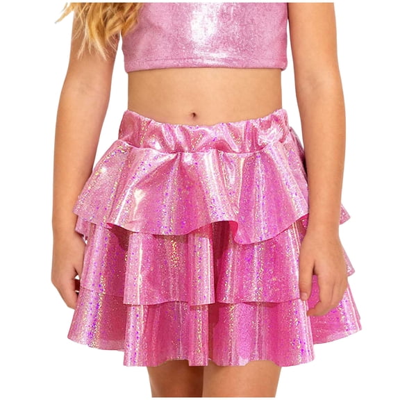Zshosam Kids Tutu Girls Tutu Skirts Elastic Waist Ballet Dance Little Girl Birthday Party Princess Outfits for Kids Size 5T 6T,(Hot Pink 5-6 Years)