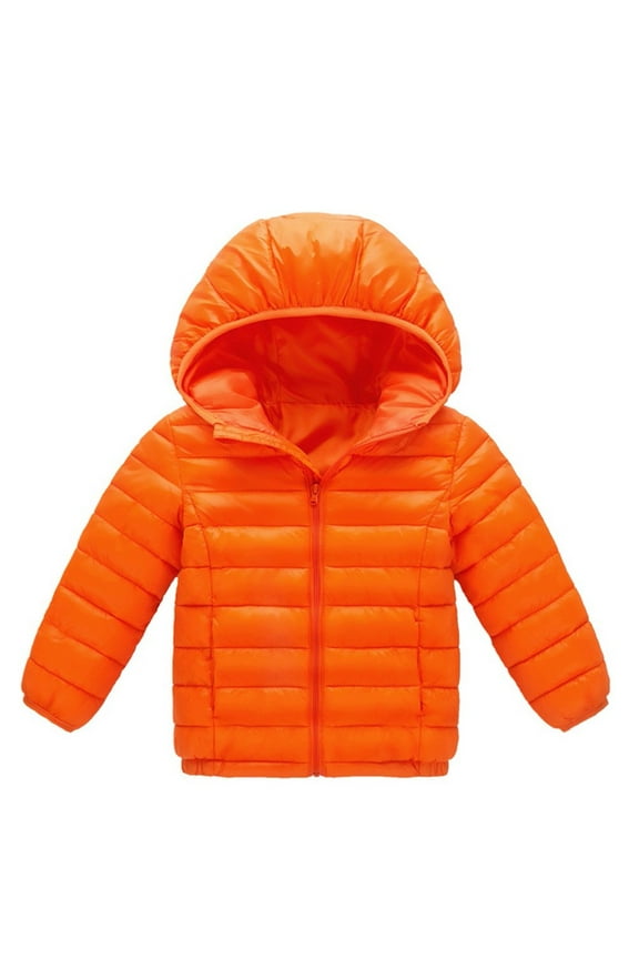 Kids Windproof Winter Coat Baby Boys’ Jacket Reversible Quilted Puffer Coat with Sherpa Fleece Lining Reversible Jacket for Toddler Boys Size 3T 4T,(Orange 3-4 Years)