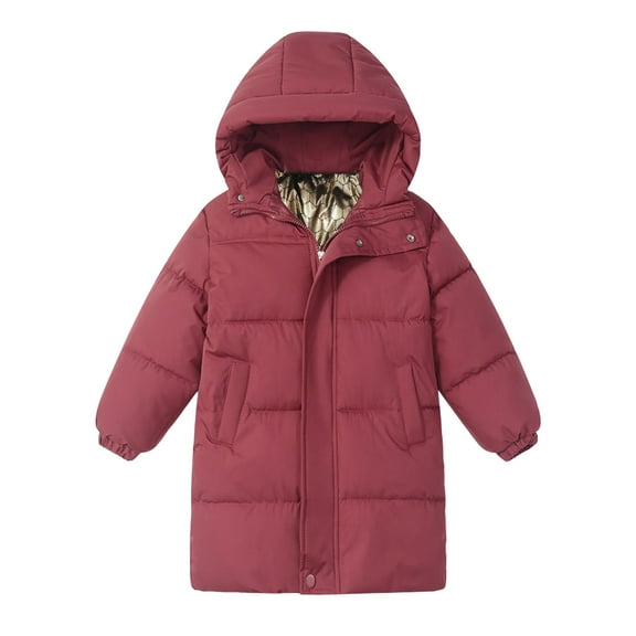 Zshosam Kids Winter Coats Baby Kids Winter Coat Puffer Down Jacket Windproof Light Winter Jacket Hooded Outwear Size 4T 5T,(Red 4-5 Years)