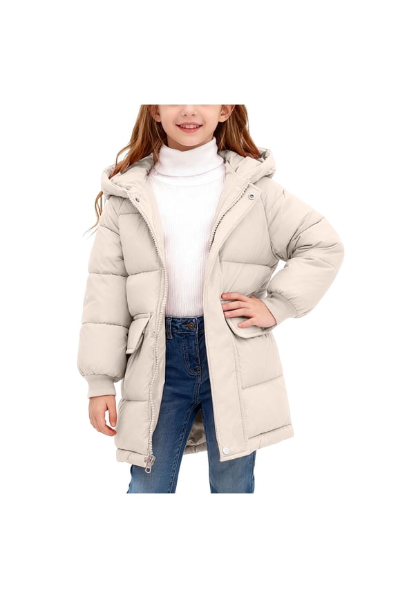 Kids Winter Jacket Baby Toddler Girls Boys Puffer Down Jacket Winter Lightweight Coat Size 5T 6T,(White 5-6 Years)