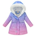 thumbnail image 1 of Zshosam Kids Winter Jacket Girls Fall Winter Coats for Baby Boys Girls Kids Toddler Light Puffer Down Jacket with Hoods Infants Outerwear Size 11T 12T,(Light Purple 11-12 Years), 1 of 9