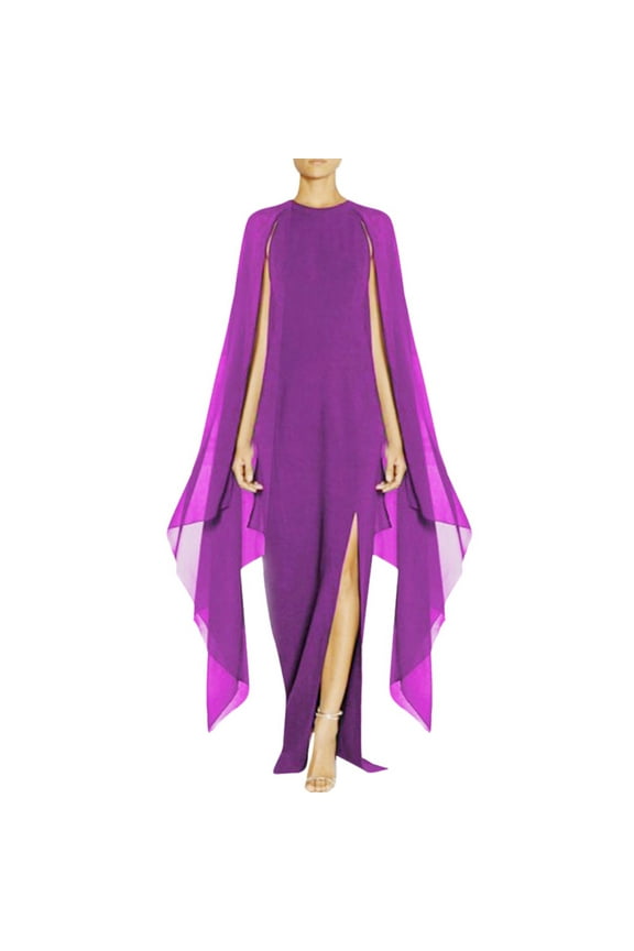 Lace Appliques Tulle Wedding Dresses for Bride Long Sleeves Backless V-Neck Bridal Gowns with Train(Purple,XXXL)