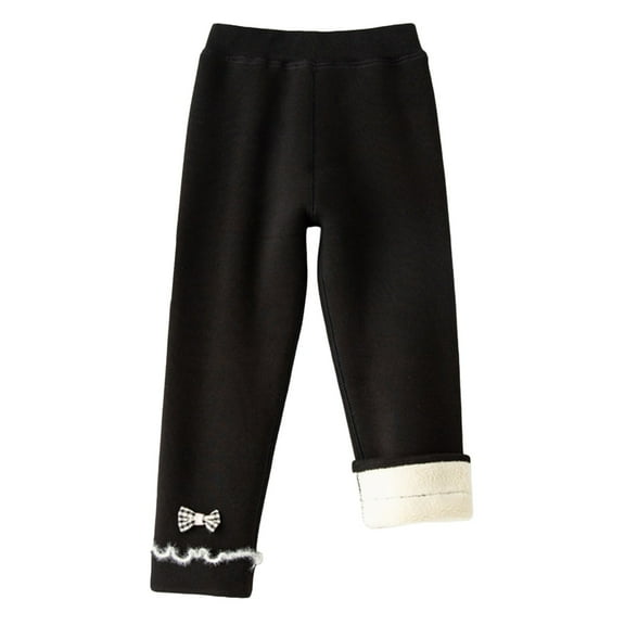 Zshosam Leggings Baby Girls Flare Leggings, Kids Bell Bottoms High Elastic Waisted Slim Bootcut Pants Size 6T 7T,(Black 6-7 Years)