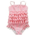 thumbnail image 1 of Zshosam Little Girl Swimsuit Toddler Girl Swimsuit One Piece, Baby Swimwear Summer Beach Bathing Suit Size 12 18 Months,(Pink 12-18 Months), 1 of 9
