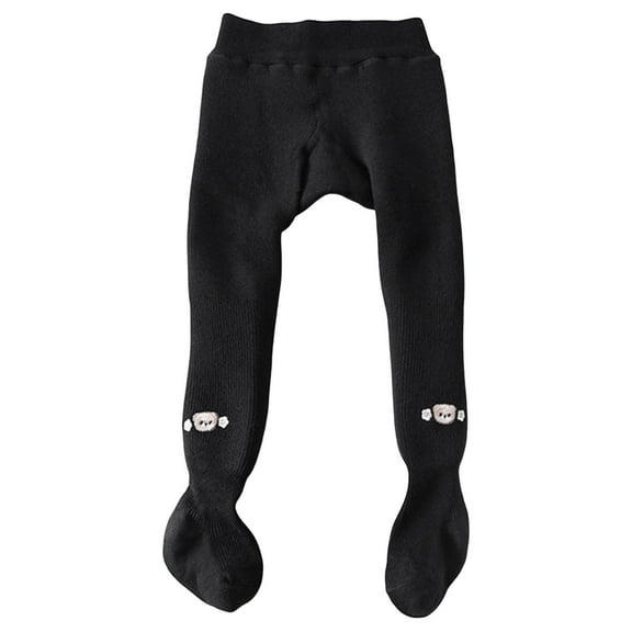 Zshosam Little Girl Warm Tights Girl's Tights Patterned Dance Party High Waist Tights Tights Pantyhose Size 4T 5T,(Black 4-5 Years)