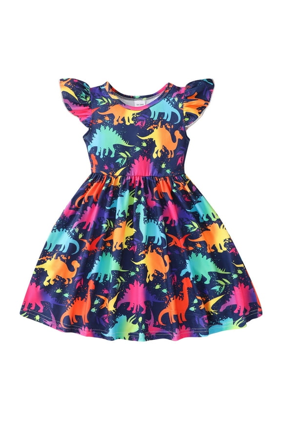 Little Girls Dresses Toddler Outfit Girl Baby Fly Sleeve Mesh Layered Princess Dress Little Girls Summer Tulle Dresses Size 4T 5T,(Black 4-5 Years)