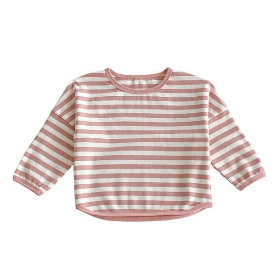 Zshosam Long Sleeve Shirt Girls Print Long Sleeve Shirt Trendy Graphic Tee Winter Cute Shirt Kids Crewneck Tshirt Girls Tops Girls Clothes Size 6 12 Months,(Pink 6-12 Months)