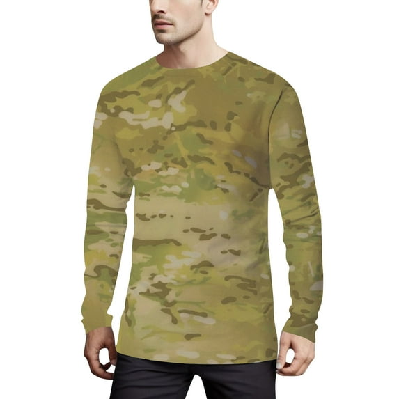 Zshosam Long Sleeve T-Shirt for Men(Yellow,M)