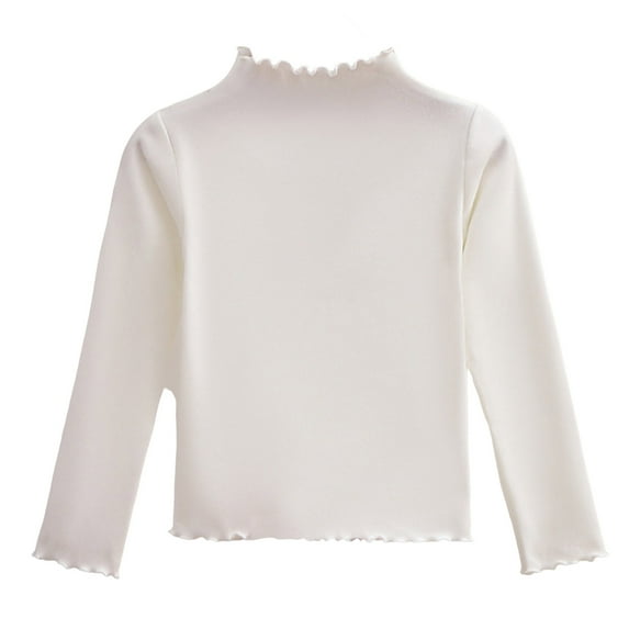 Zshosam Long Sleeve Tees for Teens Girls Casual Long Sleeve Print T Shirts Children Spring Fall Tops Size 7T 8T,(White 7-8 Years)