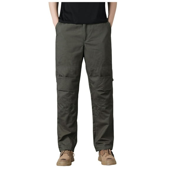 Zshosam Men's Casual Pants Lightweight Stretch Slim Fit Pants with Pockets(AG,L)