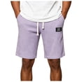 thumbnail image 1 of Zshosam Men's Casual Shorts Men's Performance Comfort Flex Cargo Short for Summer Shorts (Purple,S), 1 of 4
