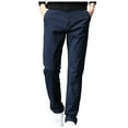 thumbnail image 1 of Zshosam Men's Chino Pants Casual Stretch Waist Tapered Trousers with Pockets(Blue,38), 1 of 4