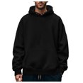 thumbnail image 1 of Zshosam Men's EverSoft Fleece Hoodie Pullover Sweatshirt(Black,L), 1 of 9