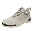 thumbnail image 1 of Zshosam Men's Invisible Height Increasing Elevator Shoes - Ultra Light-Weight Lace-up Knitted Sporty Walker(Beige,41), 1 of 5