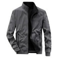 thumbnail image 1 of Zshosam Men's Jackets Spring Fall Coat Jacket Stylish Light Golf Full Zip Up Work Dress Casual Lightweight Bomber Jacket(Dark Gray,XL), 1 of 5