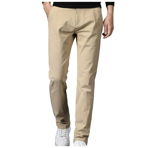 Zshosam Men's Skinny Stretchy Khaki Pants Colored Pants Slim Fit Slacks Tapered Trousers(Khaki,40)