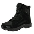 thumbnail image 1 of Zshosam Men's Snow Boots Insulated Waterproof Rugged Duty Outdoor Winter Boots(Black,43), 1 of 8