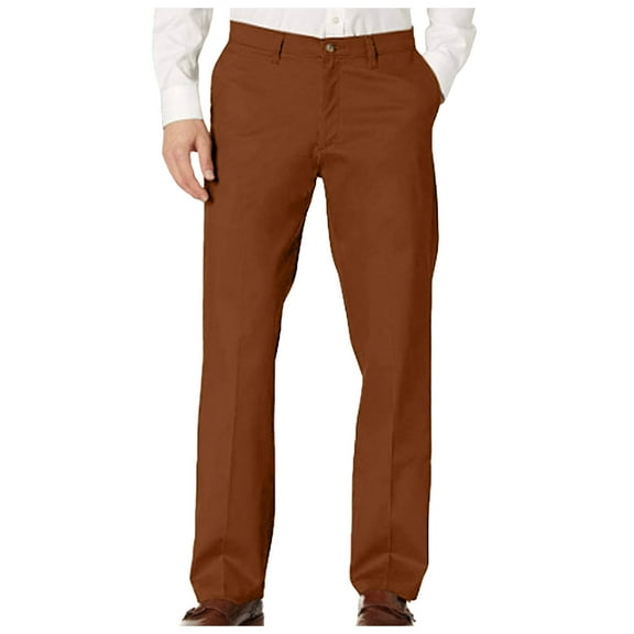 Zshosam Men's Straight-Fit Casual Stretch Chino Pant(Coffee,XXXL)