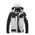 thumbnail image 1 of Zshosam Men's Winter Military Thicken Parka Jacket Warm Coat with Removable Hood(Beige,L), 1 of 2