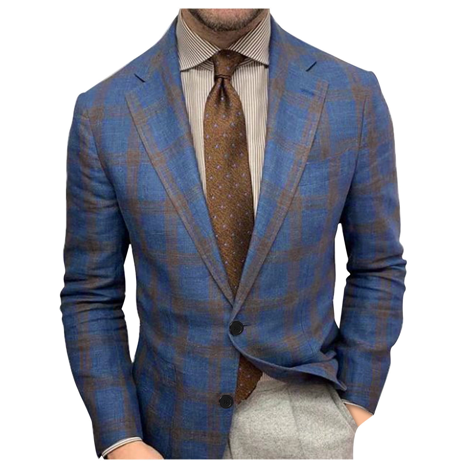 Zshosam Mens Blazer Classic Fit Sport Coats 2 Buttons Stretch