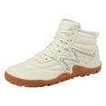 thumbnail image 1 of Zshosam Mens Boots Men's Boots Winter Waterproof Leather Outdoor Hiking Shoes(White,39), 1 of 9