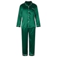 thumbnail image 1 of Zshosam Mens Cotton Pajama Set, Soft Long Sleeve Pajamas for men Lightweight Button Up Sleepwear Lounge Pjs Set with Pockets(Green,L), 1 of 7