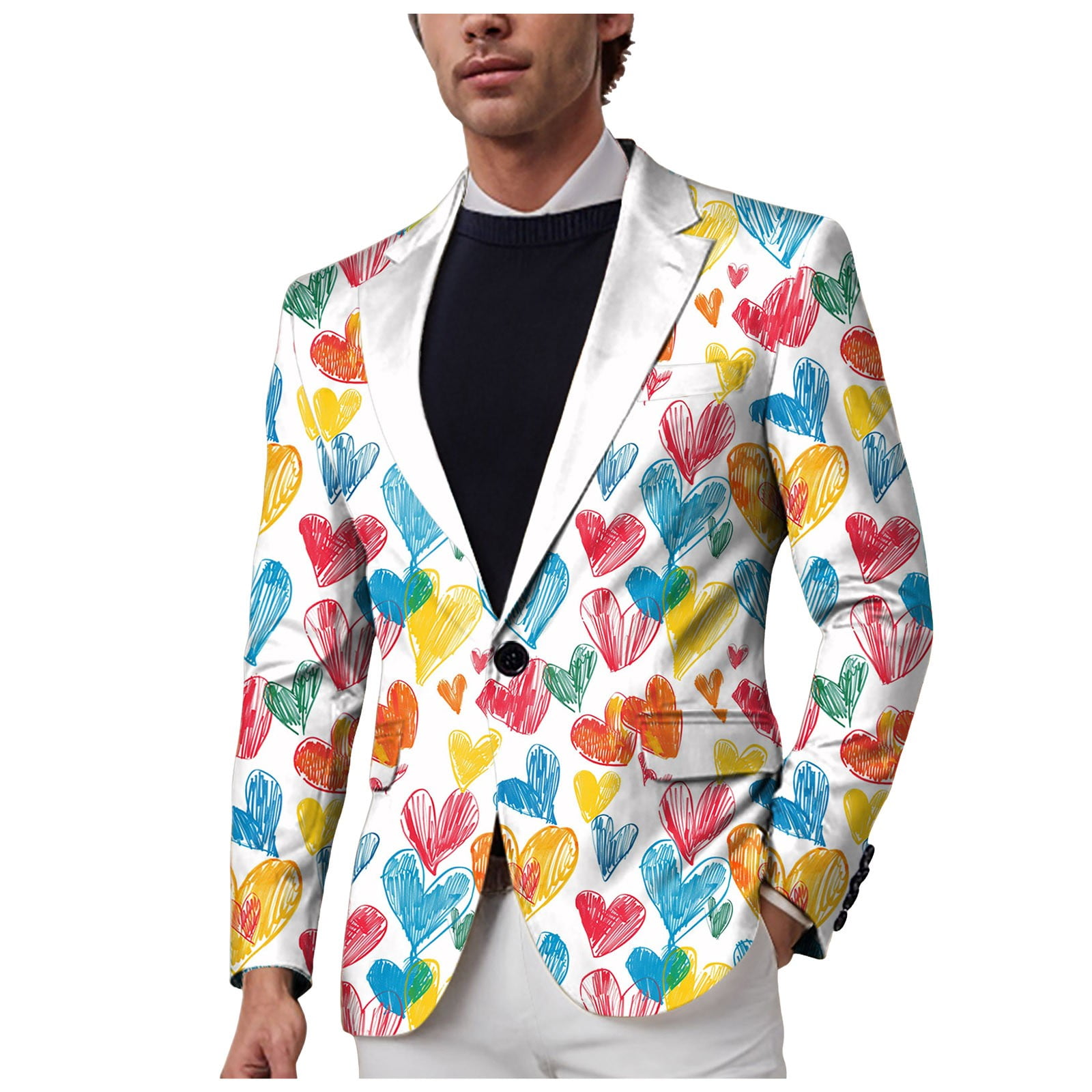 Mens Blazer - Paisley Blazer - Prom Blazer - Blue Prom Tuxedo main image 1