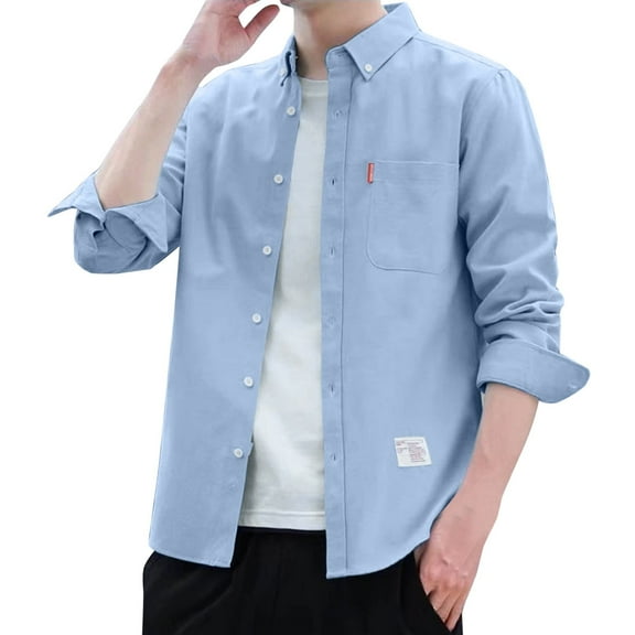 Zshosam Mens Long Sleeve Casual Button Down Shirt Free Untucked Dress Shirts(BU2,XXXL)
