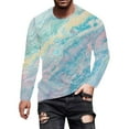 thumbnail image 1 of Zshosam Mens Long Sleeve Regular Fit Crewneck T-Shirt(Light Blue,XXL), 1 of 5