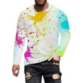 thumbnail image 1 of Zshosam Mens Long Sleeve Regular Fit Crewneck T-Shirt(White,M), 1 of 5