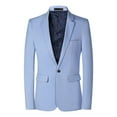 thumbnail image 1 of Zshosam Mens Sport Coat Casual Blazer One Button Business Suit Jacket(Blue,M), 1 of 4