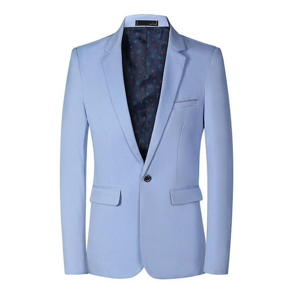 Zshosam Mens Sport Coat Casual Blazer One Button Business Suit Jacket(Blue,XXXXXL)