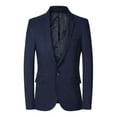 thumbnail image 1 of Zshosam Mens Sport Coat Casual Blazer One Button Business Suit Jacket(Navy,XXXXL), 1 of 4