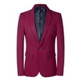 thumbnail image 1 of Zshosam Mens Sport Coat Casual Blazer One Button Business Suit Jacket(Red,XXXXXL), 1 of 4