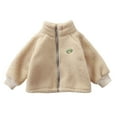 thumbnail image 1 of Zshosam Newborn Coat Baby Toddler Boys Girls Fleece Jacket with Hood Zip Up Cute Bear Coats for Infant Boys Girls Fuzzy Jacket Size 12 18 Months,(Beige 12-18 Months), 1 of 8